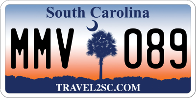 SC license plate MMV089