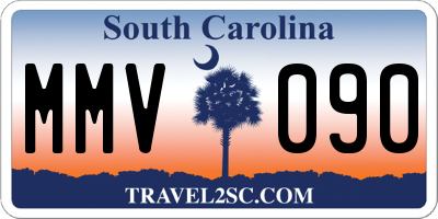 SC license plate MMV090