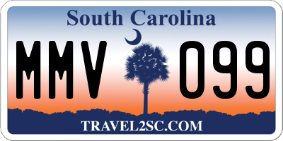 SC license plate MMV099