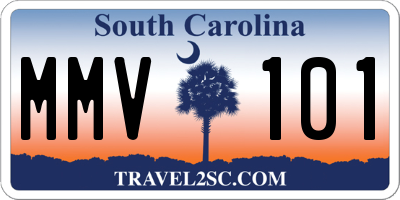 SC license plate MMV101