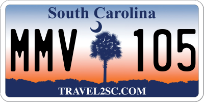 SC license plate MMV105