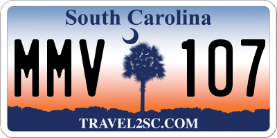 SC license plate MMV107