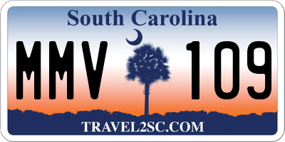 SC license plate MMV109