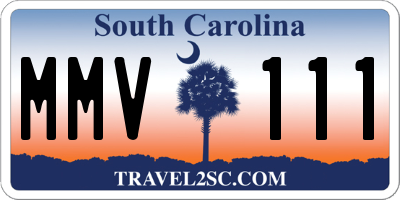 SC license plate MMV111