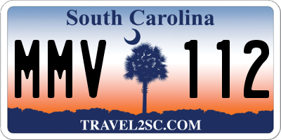 SC license plate MMV112