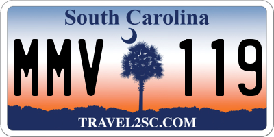 SC license plate MMV119