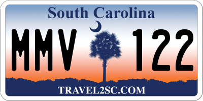 SC license plate MMV122