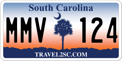 SC license plate MMV124