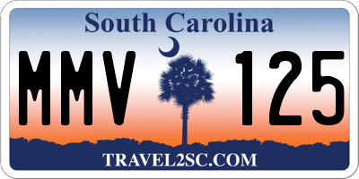 SC license plate MMV125