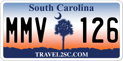 SC license plate MMV126