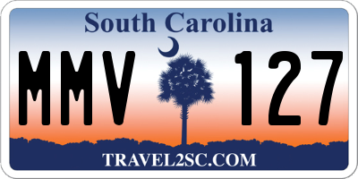 SC license plate MMV127