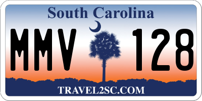 SC license plate MMV128