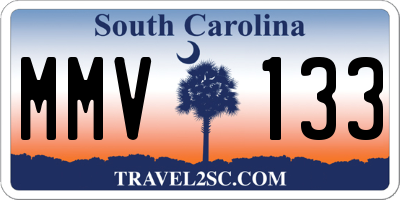 SC license plate MMV133