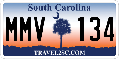 SC license plate MMV134