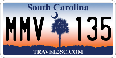 SC license plate MMV135