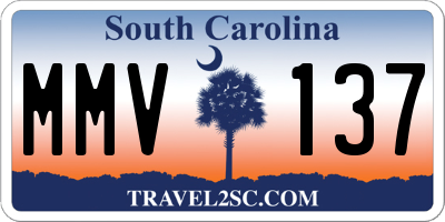 SC license plate MMV137