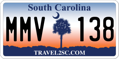 SC license plate MMV138