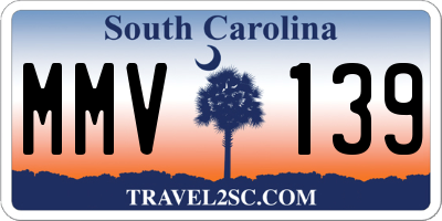 SC license plate MMV139