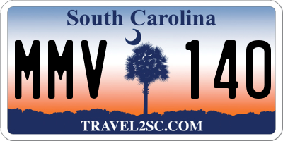 SC license plate MMV140