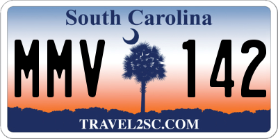 SC license plate MMV142