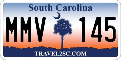 SC license plate MMV145