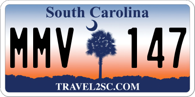 SC license plate MMV147