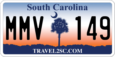 SC license plate MMV149