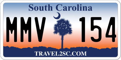 SC license plate MMV154