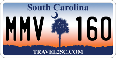SC license plate MMV160