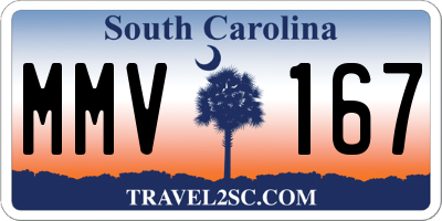 SC license plate MMV167