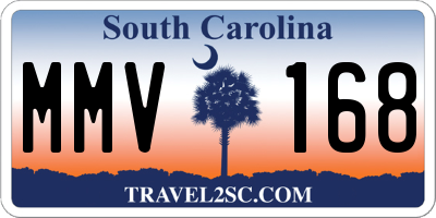 SC license plate MMV168