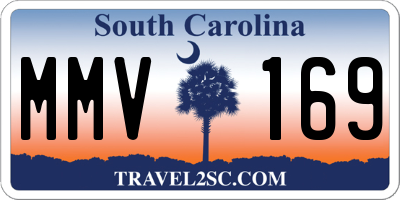SC license plate MMV169