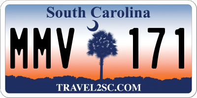 SC license plate MMV171