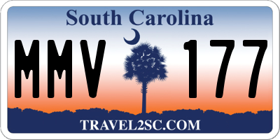 SC license plate MMV177