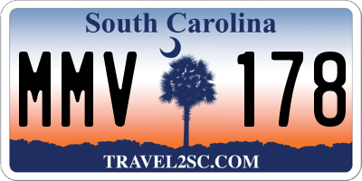SC license plate MMV178