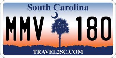 SC license plate MMV180