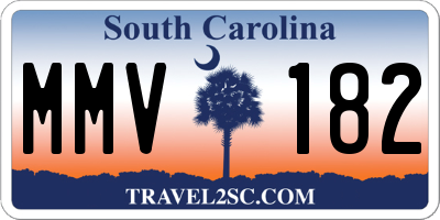 SC license plate MMV182