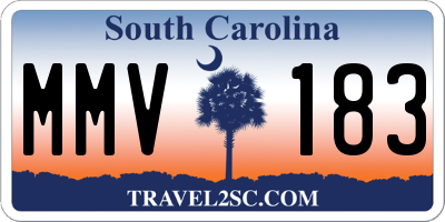 SC license plate MMV183