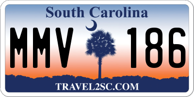 SC license plate MMV186