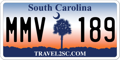SC license plate MMV189