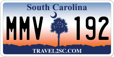 SC license plate MMV192