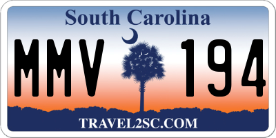 SC license plate MMV194