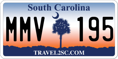 SC license plate MMV195