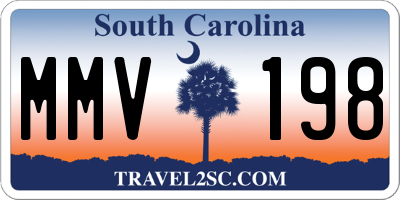 SC license plate MMV198