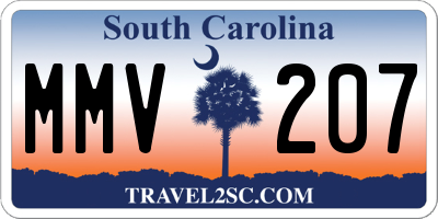 SC license plate MMV207