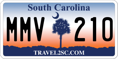 SC license plate MMV210