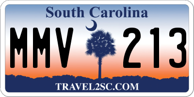 SC license plate MMV213