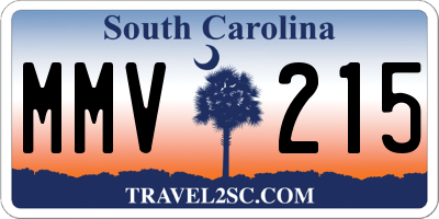 SC license plate MMV215