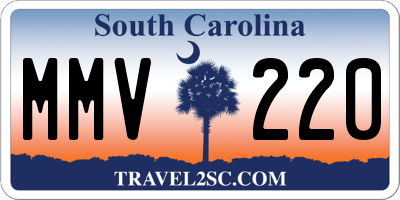 SC license plate MMV220