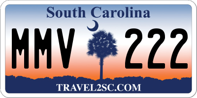 SC license plate MMV222